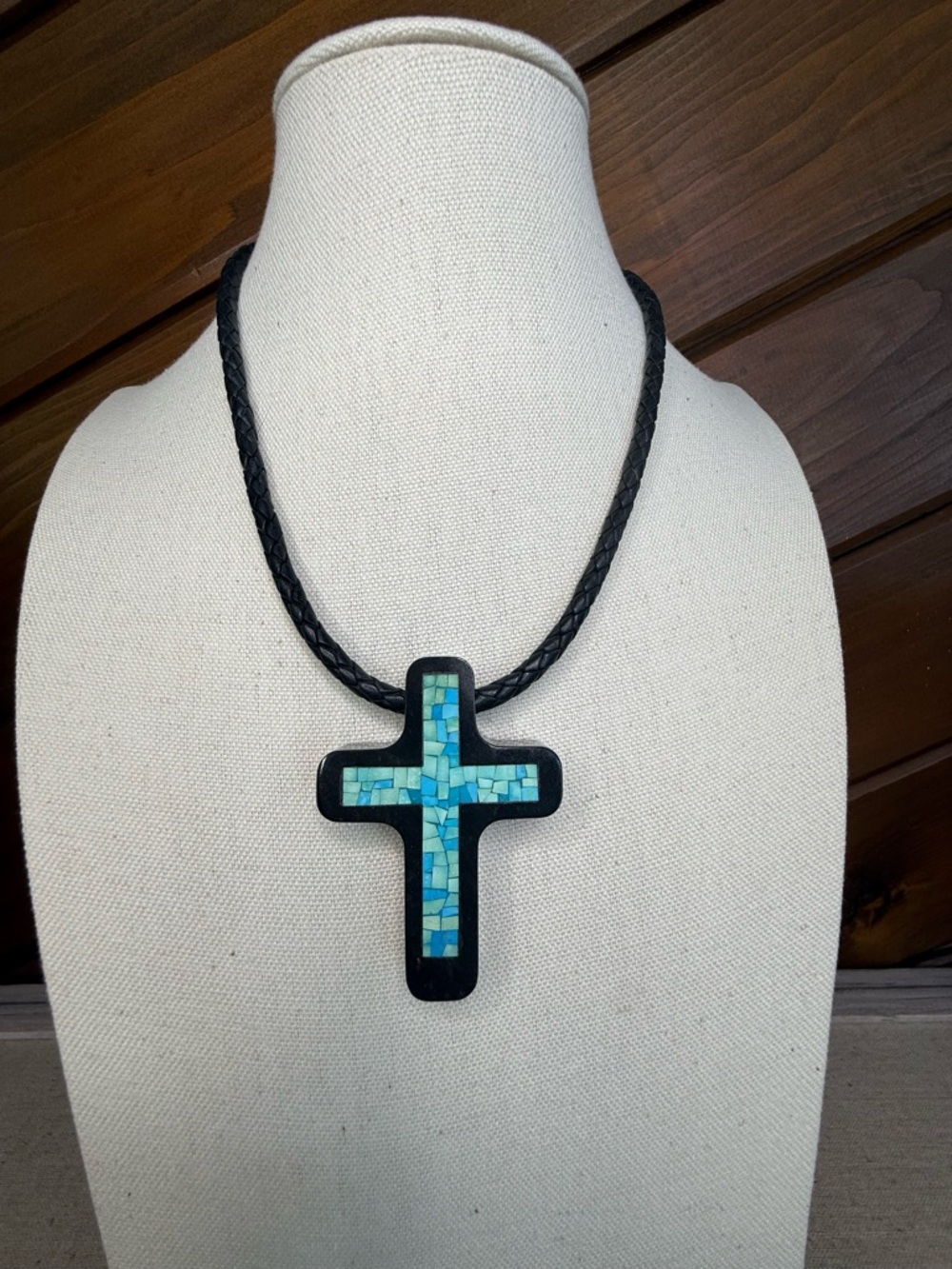 Jay King DTR black onyx turquoise cross - Picture 2 of 10